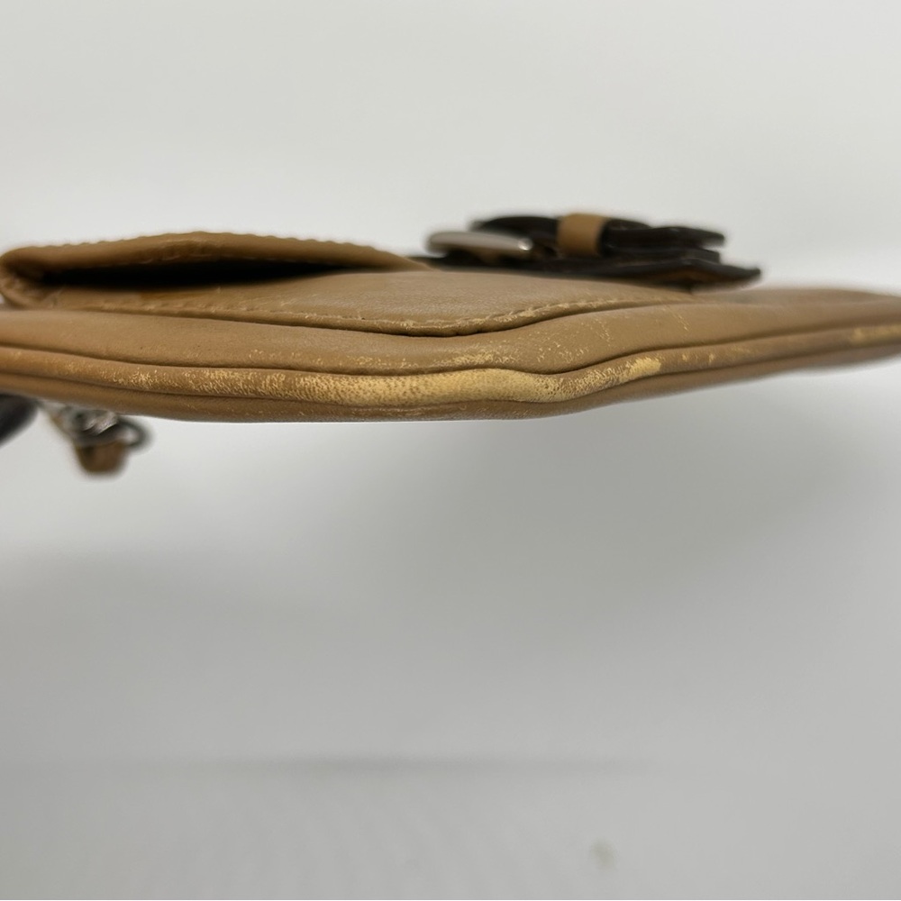 Coach Tan Leather Wristlet Wallet - Picture 13 of 14
